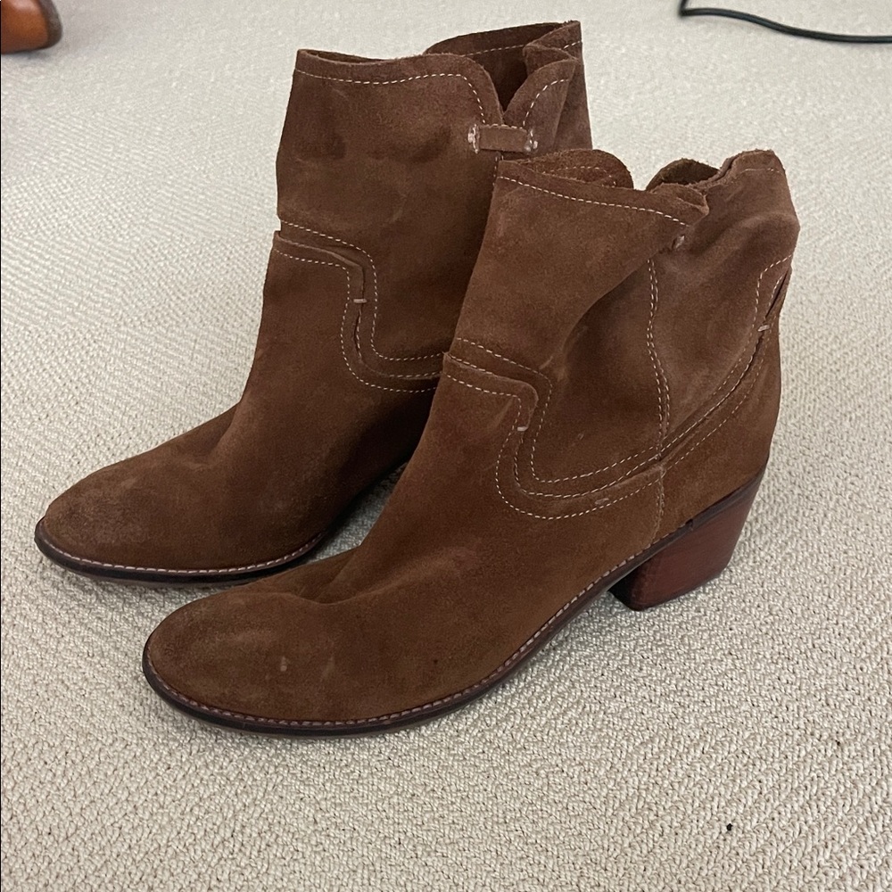 Dolce Vita Chocolate Suede Ankle Booties